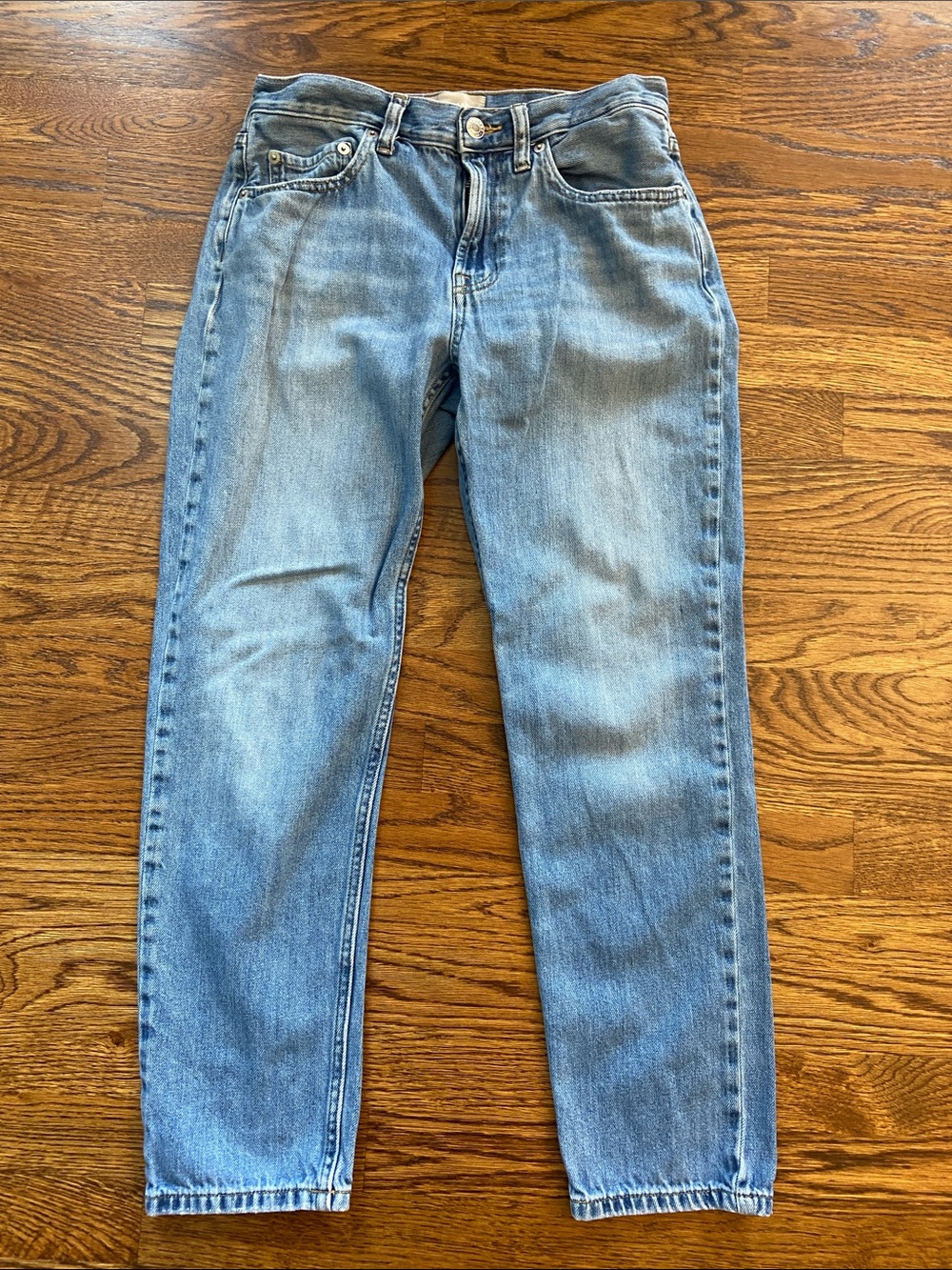 Everlane Super Soft Relaxed Straight‎ Leg Jeans, 26, Medium Wash, Organic Cotton